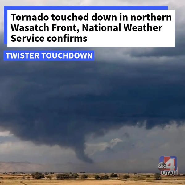 Tornado touches down in northern Wasatch Front — photo via facebook.com